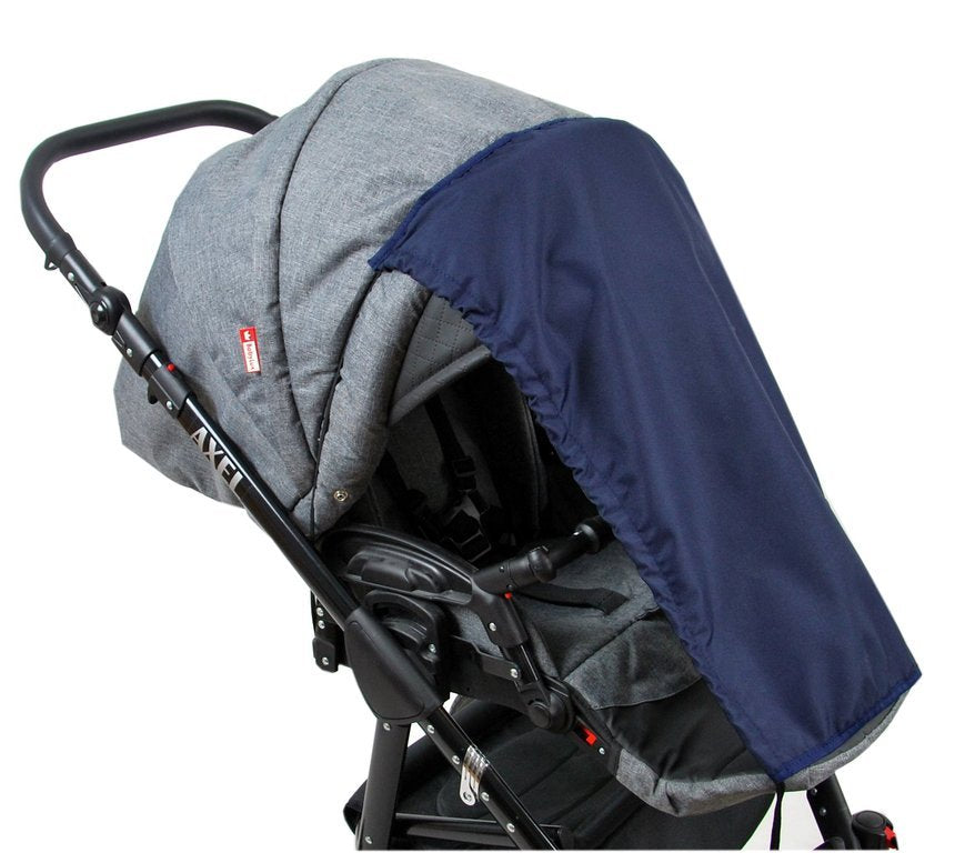 BABYLUX Sonnenschutz SONNENSEGEL für Kinderwagen UNI Buggy UV Schutz Marine Blau