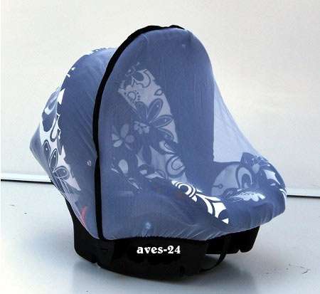 BABYLUX Moskitonetz Fliegennetz Weiß für Babyschale Insektenschutz Z3