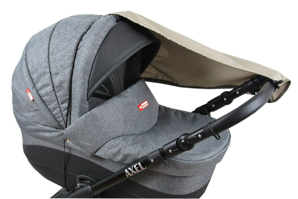 BABYLUX Sonnenschutz SONNENSEGEL für Kinderwagen UNI Buggy UV Schutz Khaki