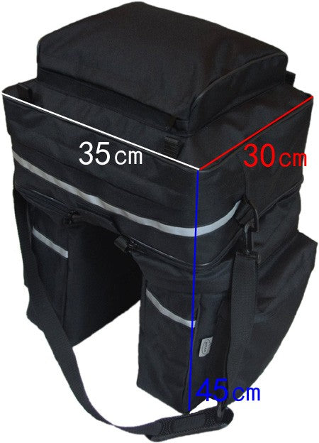 WITAN Gepäcktasche Fahrradtasche Fahrrad Gepäckträger Tasche FT3 Schwarz