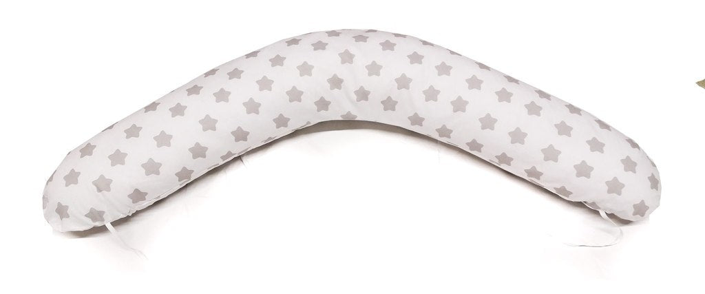 EMI&SAM Stillkissen 170cm Lagerungkissen Füllung EPS + Bezug 10. Laubkuchen Grau