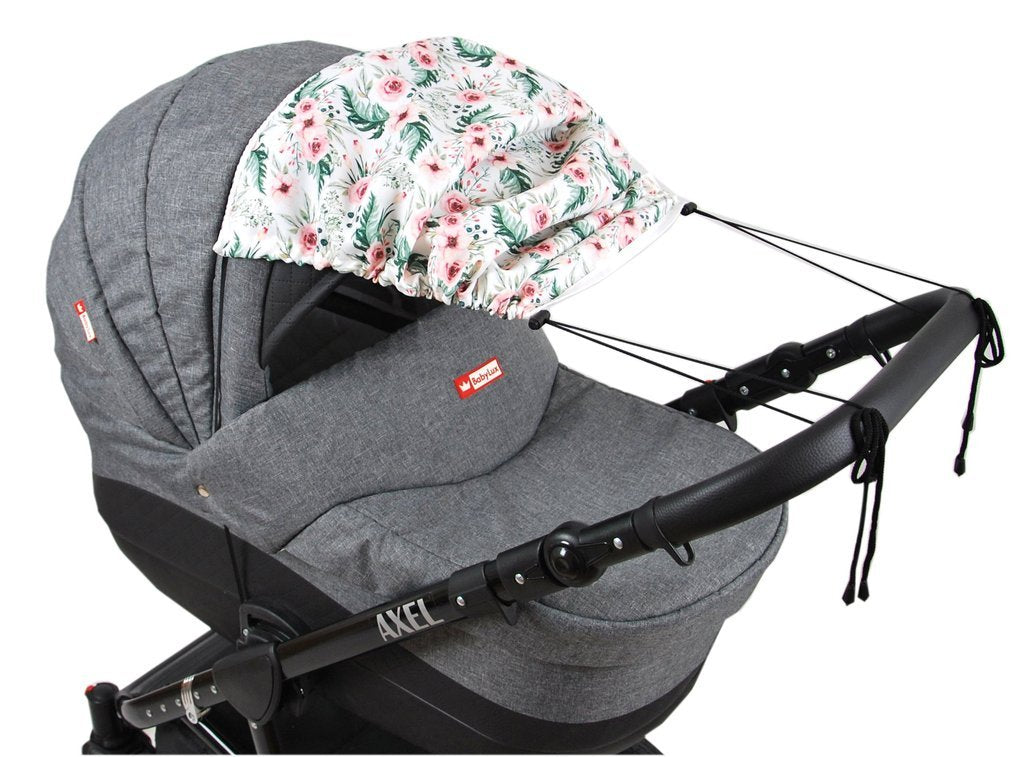 BABYLUX Sonnenschutz SONNENSEGEL für Kinderwagen Buggy UV Schutz 73. Blumen