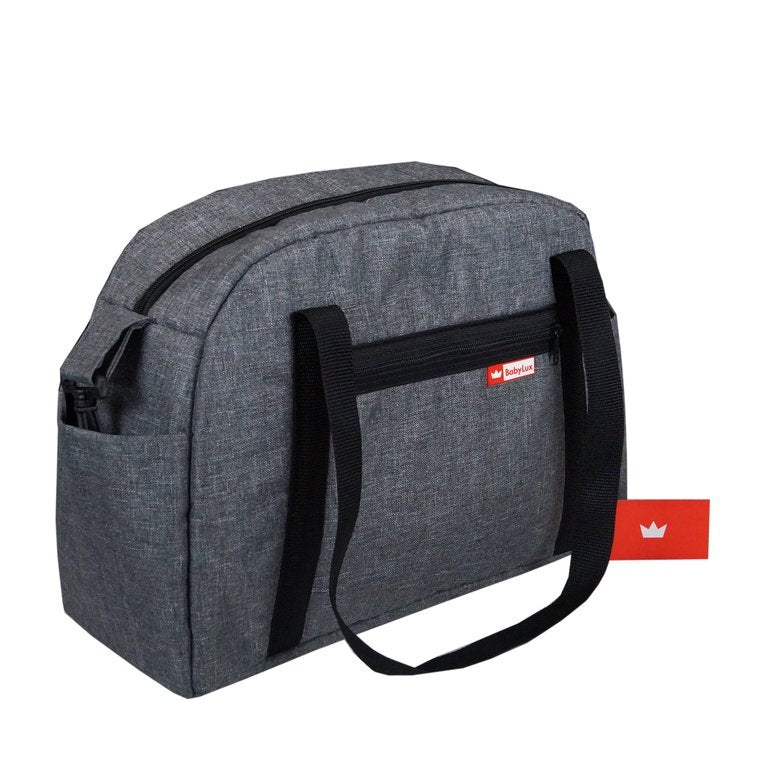 BabyLux Wickeltasche Kinderwagentasche Pflegetasche CANDY FLEX GRAU
