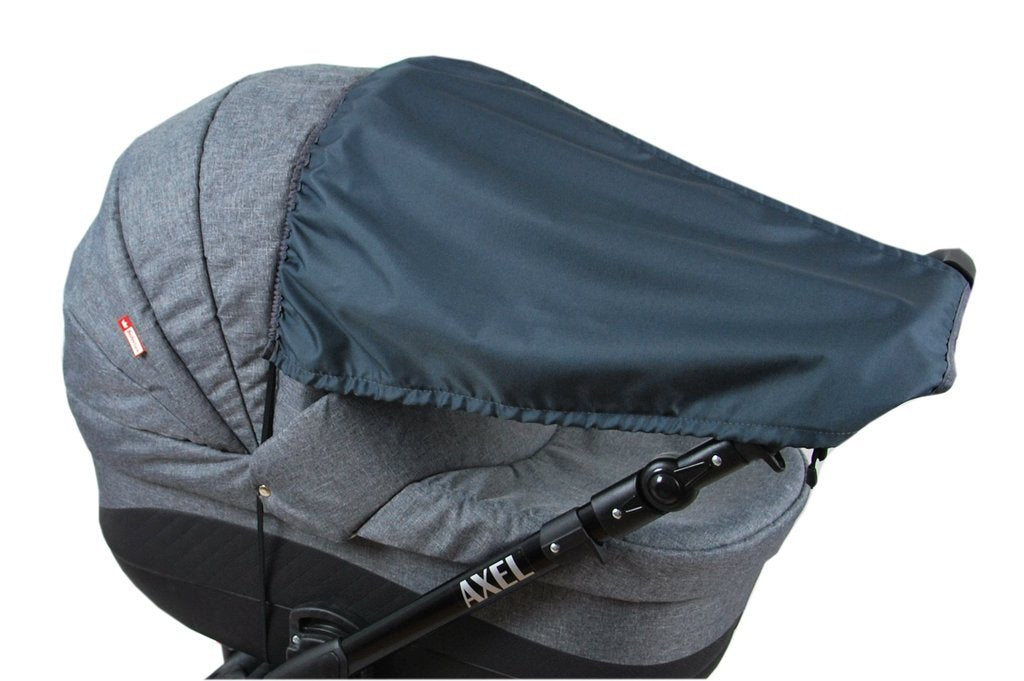 BABYLUX Sonnenschutz SONNENSEGEL für Kinderwagen UNI Buggy UV Schutz Graphit