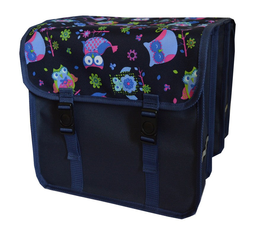 FAHRRADTASCHE ab 26 Zoll Satteltasche Gepäckträgetasche Doppelt 18. Duo - Eule b