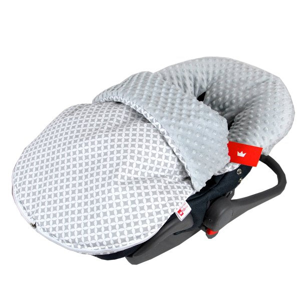 BabyLux Fußsack SOMMERFUßSACK 90cm Minky Babyschale Kinderwagen 5. Grau + Maroko