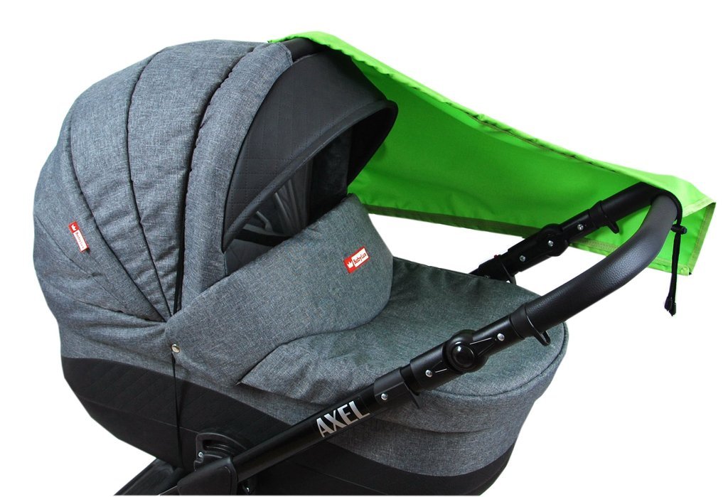 BABYLUX Sonnenschutz SONNENSEGEL für Kinderwagen UNI Buggy UV Schutz Grün