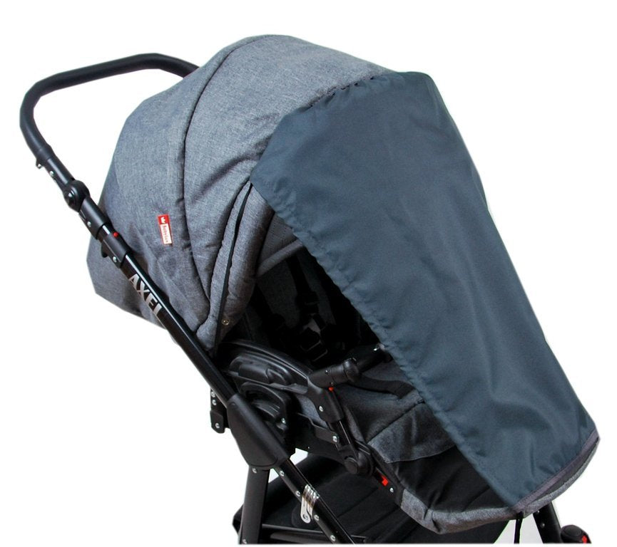 BABYLUX Sonnenschutz SONNENSEGEL für Kinderwagen UNI Buggy UV Schutz Graphit