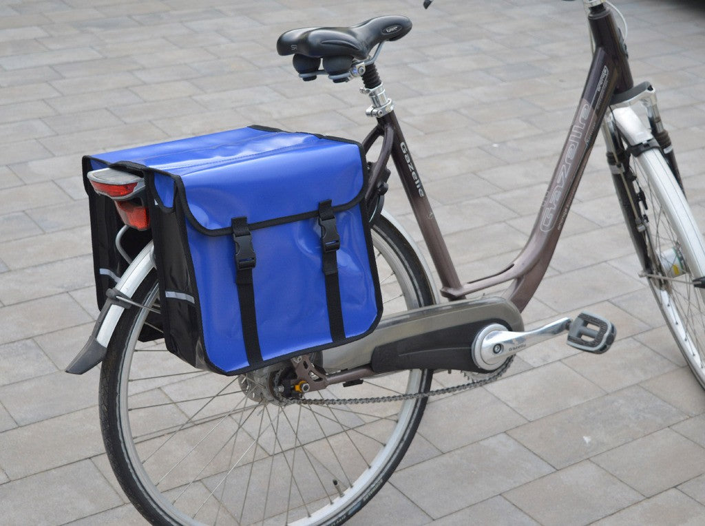 FAHRRADTASCHE Gepäckträgertasche Fahrrad 26" 28" Doppel Tasche PVC Blau