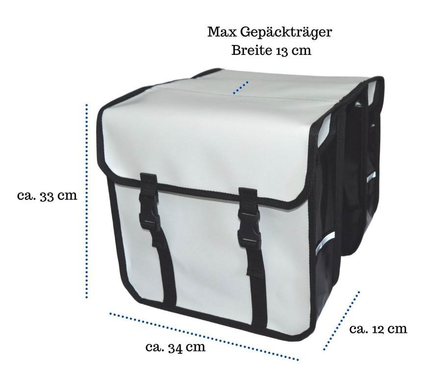 FAHRRADTASCHE Gepäckträgertasche Fahrrad 26" 28" Doppel Tasche PVC Gelb
