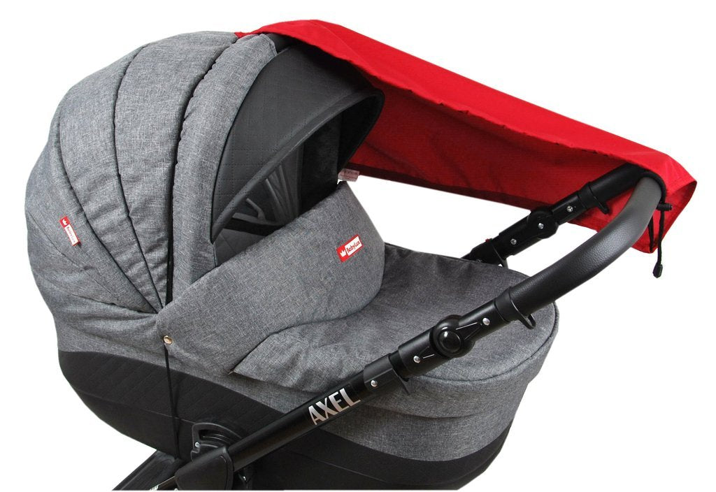 BABYLUX Sonnenschutz SONNENSEGEL für Kinderwagen UNI Buggy UV Schutz Rot