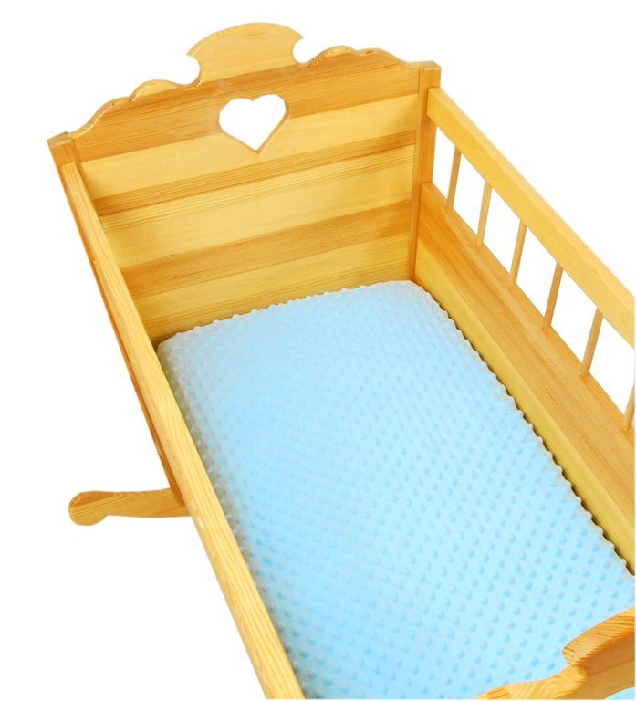 BABYLUX Spannbettlaken 40 x 90 x 10 Bettlaken Spannbetttuch Laken Minky Blau