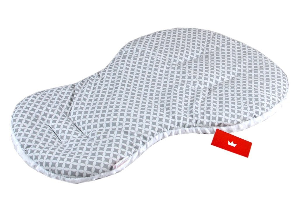 BABYLUX Kinderwagen 3 TLG SITZAUFLAGE Kissen Gurtschoner 2. Weiß + Maroko