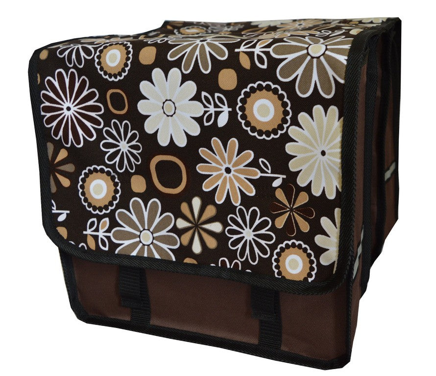 FAHRRADTASCHE ab 26 Zoll Satteltasche Gepäckträgetasche Doppelt 12. Duo - Blumen