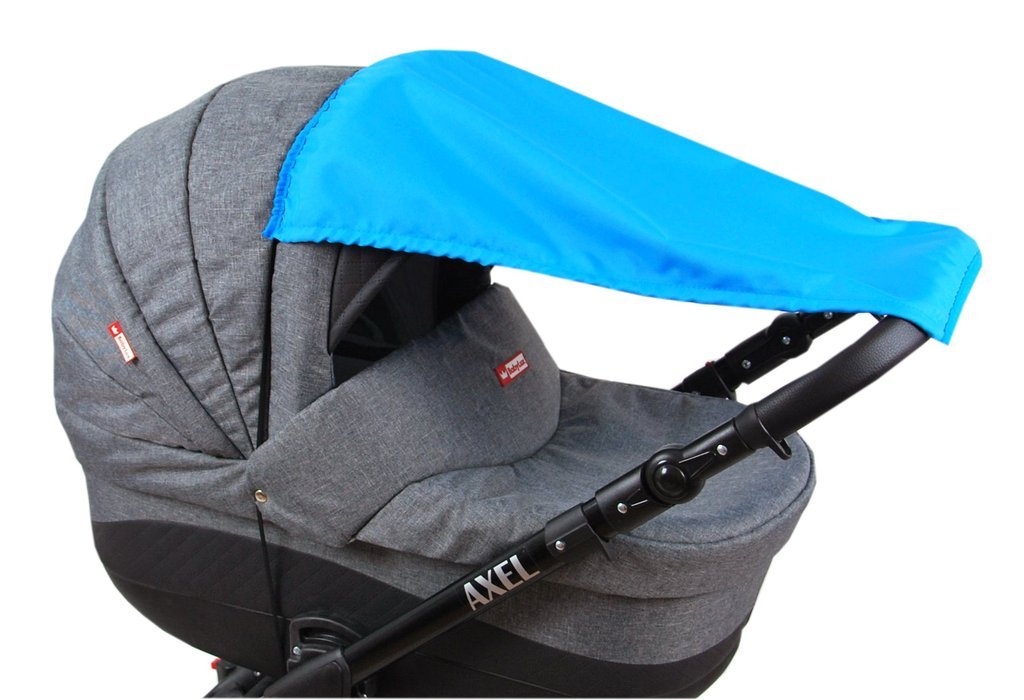 BABYLUX Sonnenschutz SONNENSEGEL für Kinderwagen UNI Buggy UV Schutz Blau