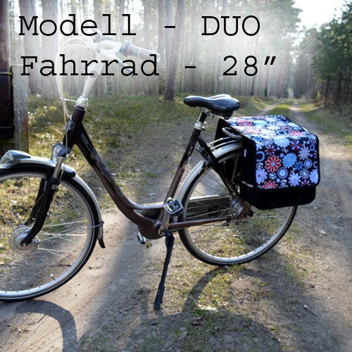 FAHRRADTASCHE ab 26 Zoll Satteltasche Gepäckträgetasche Doppelt 16. Duo - Letter