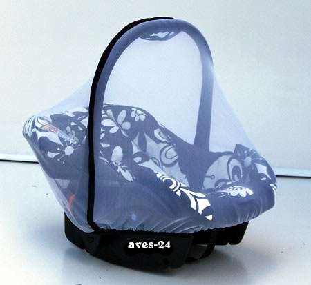 BABYLUX Moskitonetz Fliegennetz Weiß für Babyschale Insektenschutz Z3