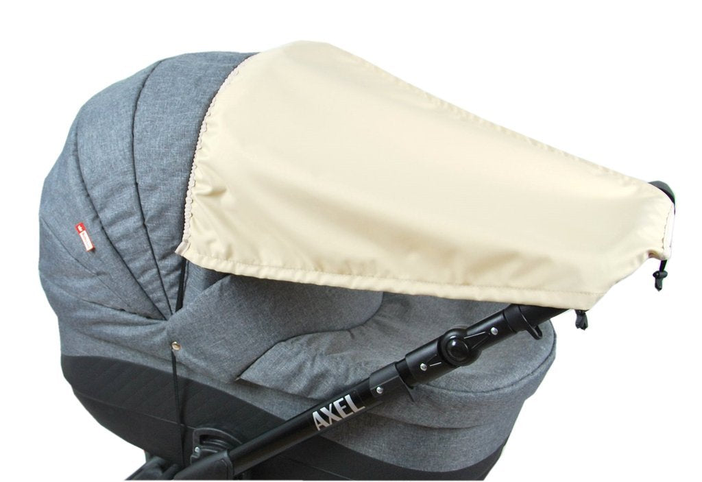 BABYLUX Sonnenschutz SONNENSEGEL für Kinderwagen UNI Buggy UV Schutz Beige