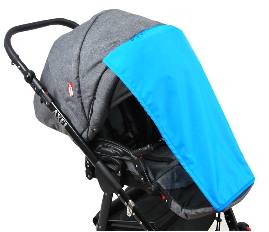 BABYLUX Sonnenschutz SONNENSEGEL für Kinderwagen UNI Buggy UV Schutz Blau