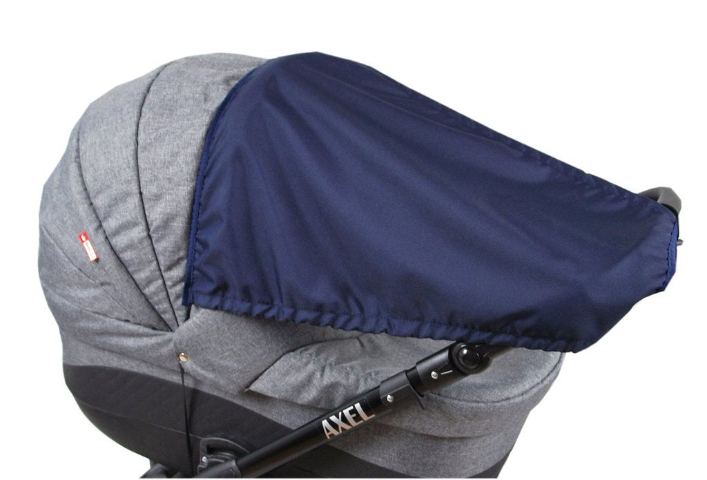 BABYLUX Sonnenschutz SONNENSEGEL für Kinderwagen UNI Buggy UV Schutz Marine Blau