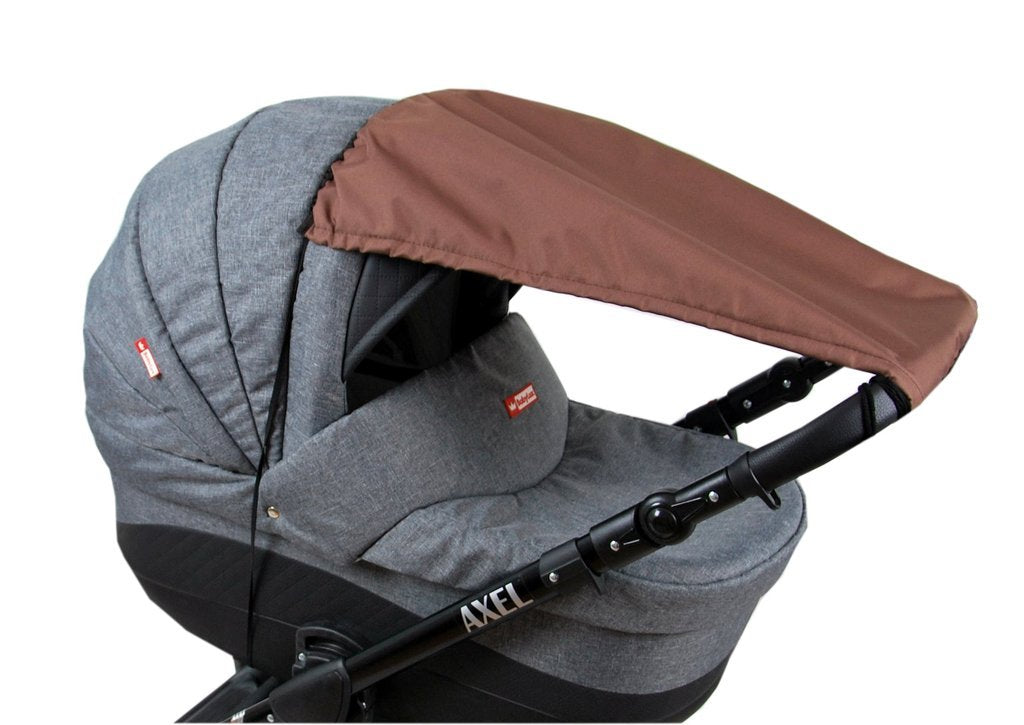 BABYLUX Sonnenschutz SONNENSEGEL für Kinderwagen Buggy UV Schutz Braun