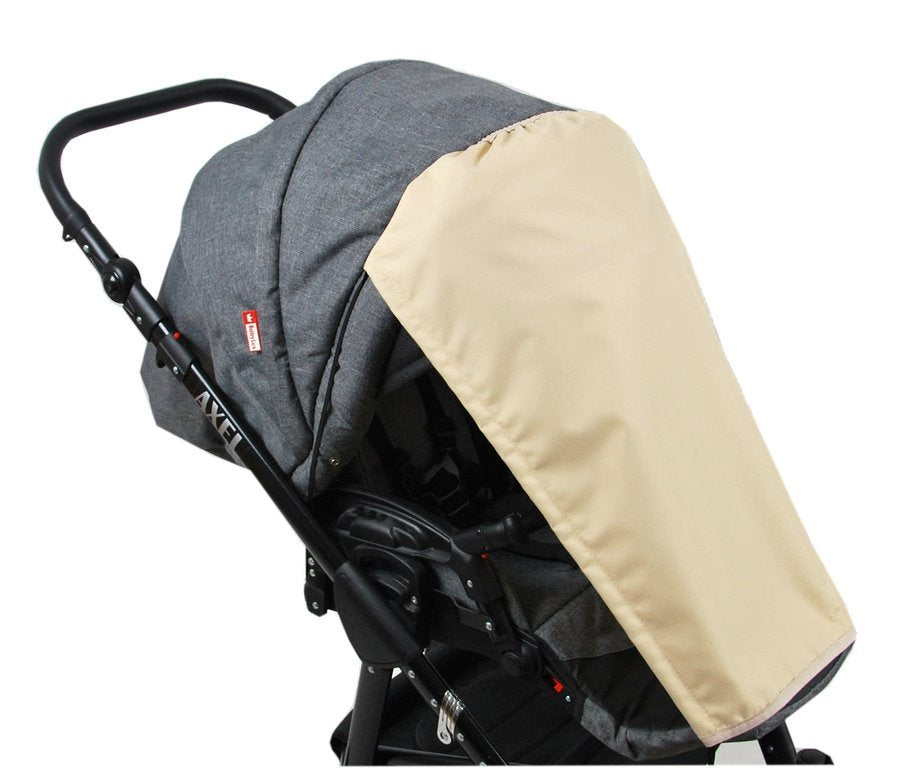 BABYLUX Sonnenschutz SONNENSEGEL für Kinderwagen UNI Buggy UV Schutz Beige