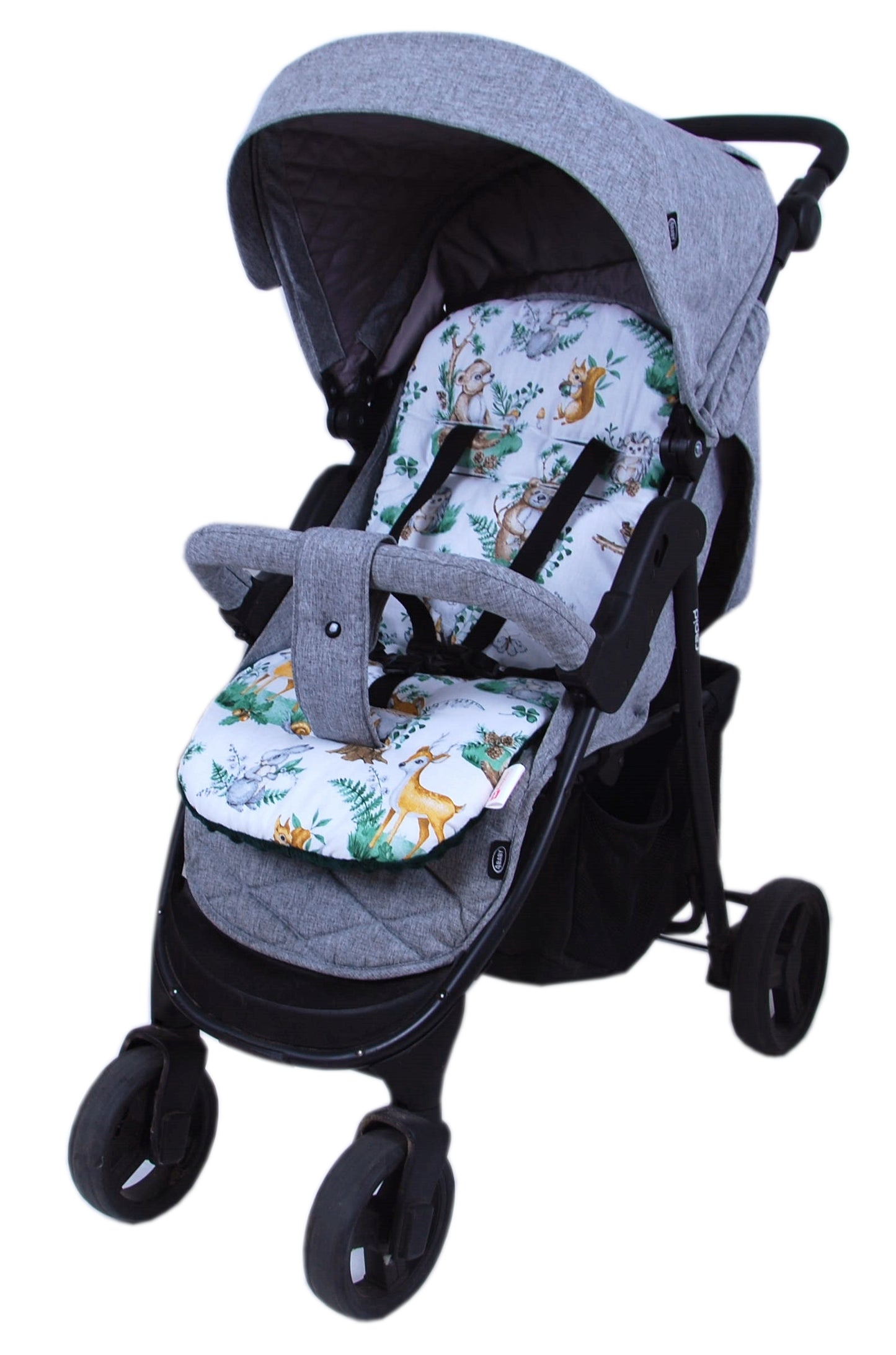 BabyLux Sitzauflage für Kinderwagen Buggy Sitzeinlage Kinderwagenauflage S123. Waldtiere