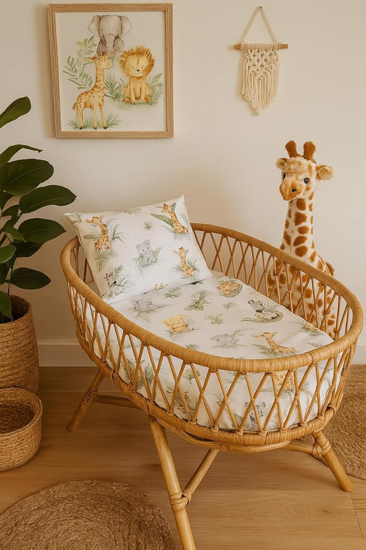 BABYLUX 2 tlg. Set Bezug für Kinderwagen Bettwäsche  60x78cm 124. Africa_Tiere