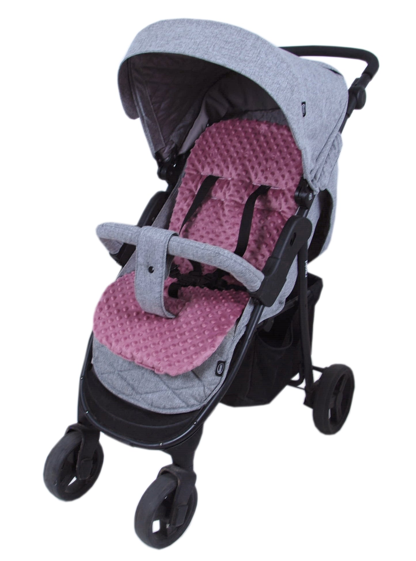 BabyLux Sitzauflage für Kinderwagen Buggy Sitzeinlage Kinderwagenauflage S125. Elefanten Rosa