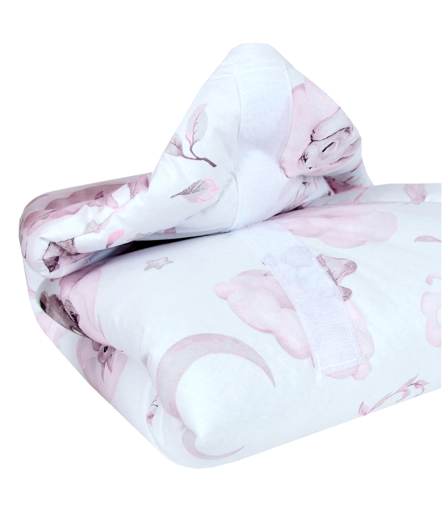 BABYLUX Einschlagdecke BABYHÖRNCHEN 75 x 75 cm Baby Neugeborene Erstaussttatung 128. Bär Rosa