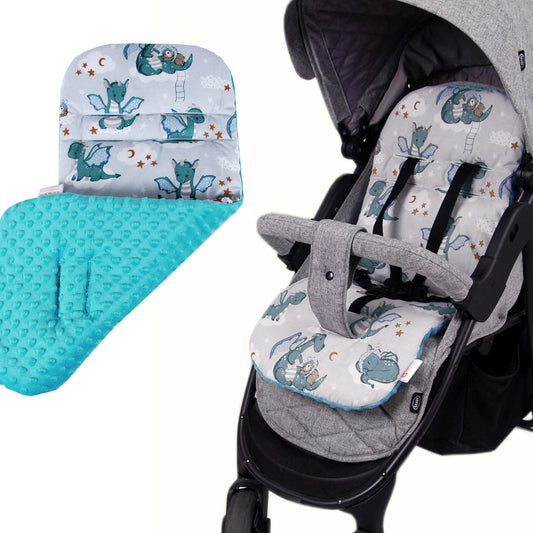 BabyLux Sitzauflage für Kinderwagen Buggy Sitzeinlage Kinderwagenauflage S130. Dino