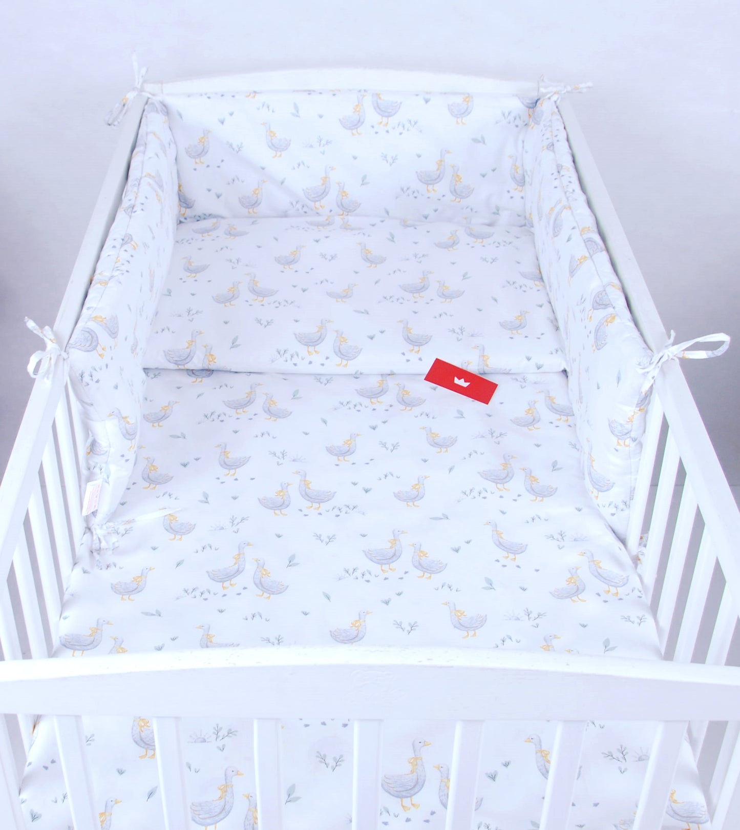 BABYLUX Bettumrandung NESTCHEN mit Kopfschutz 210 x 30 cm 131. Gänse