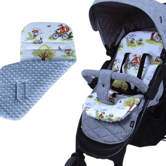 BabyLux Sitzauflage für Kinderwagen Buggy Sitzeinlage Kinderwagenauflage S132. Fuchs