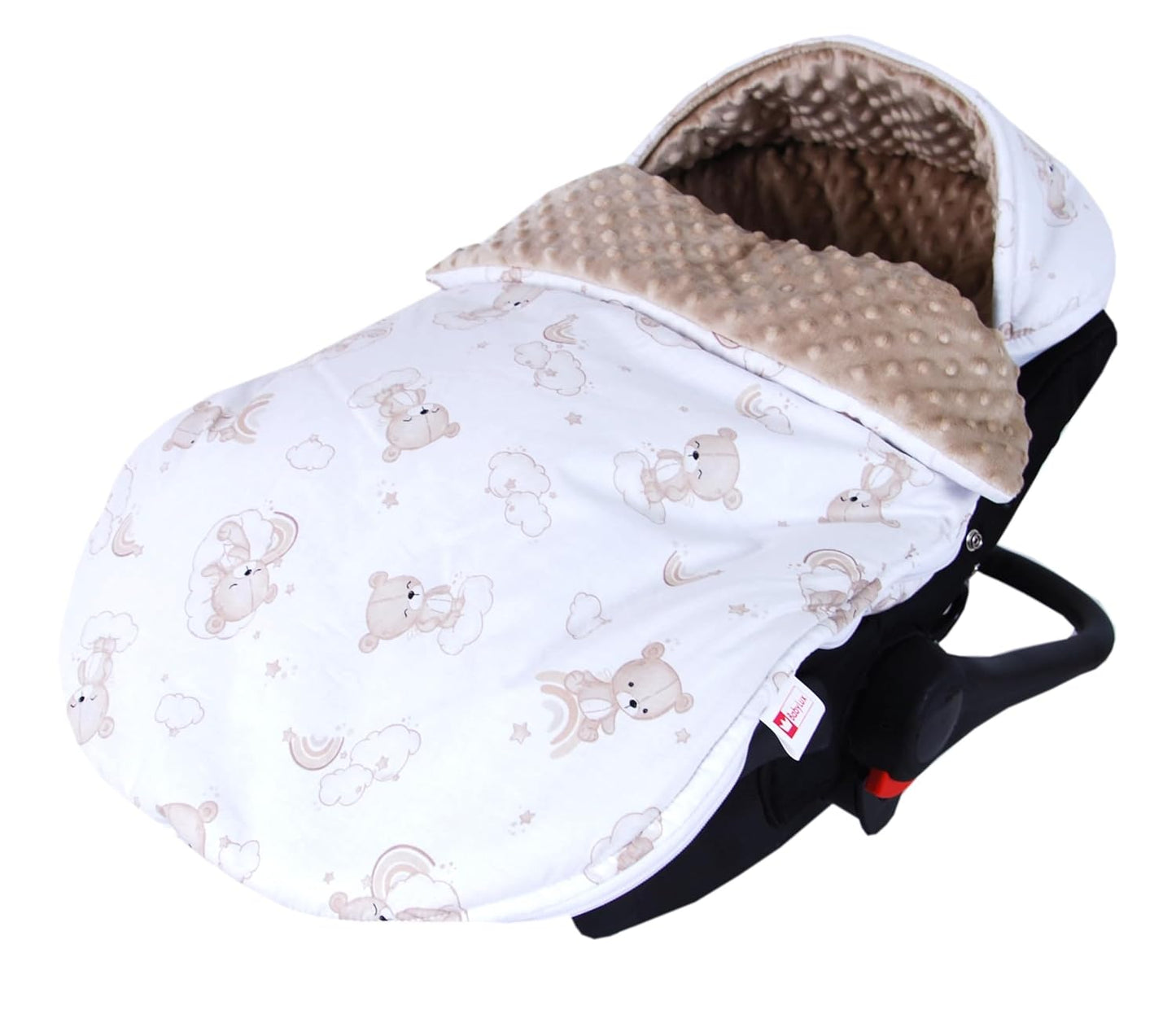 BabyLux Fußsack 90cm Minky Babyschale Buggy Kinderwagen 138. Bärenwolken