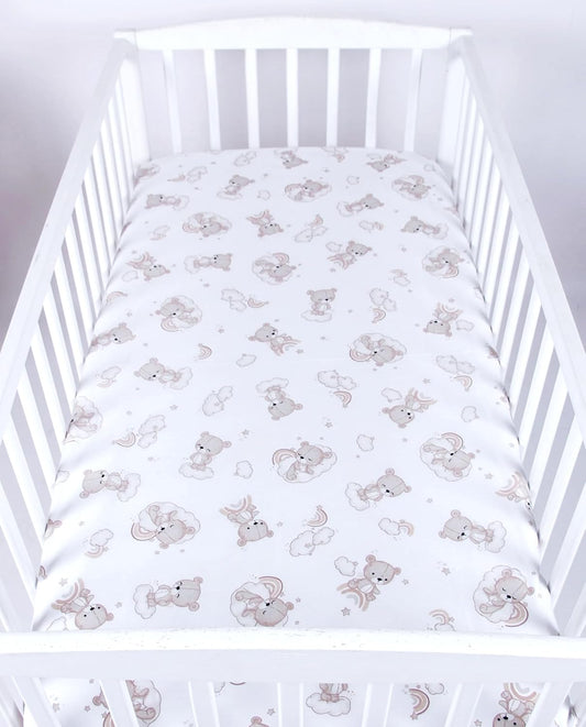 BABYLUX Spannbetttuch 60x120 / 70x140 cm Baby SPANNBETTLAKEN Kinderbett 138 - Bären