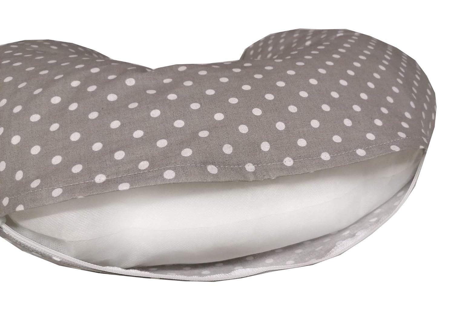 EMI&SAM Stillkissen Klein 60x50cm Stützkissen für Mutter und Baby 16. Grau - Dots