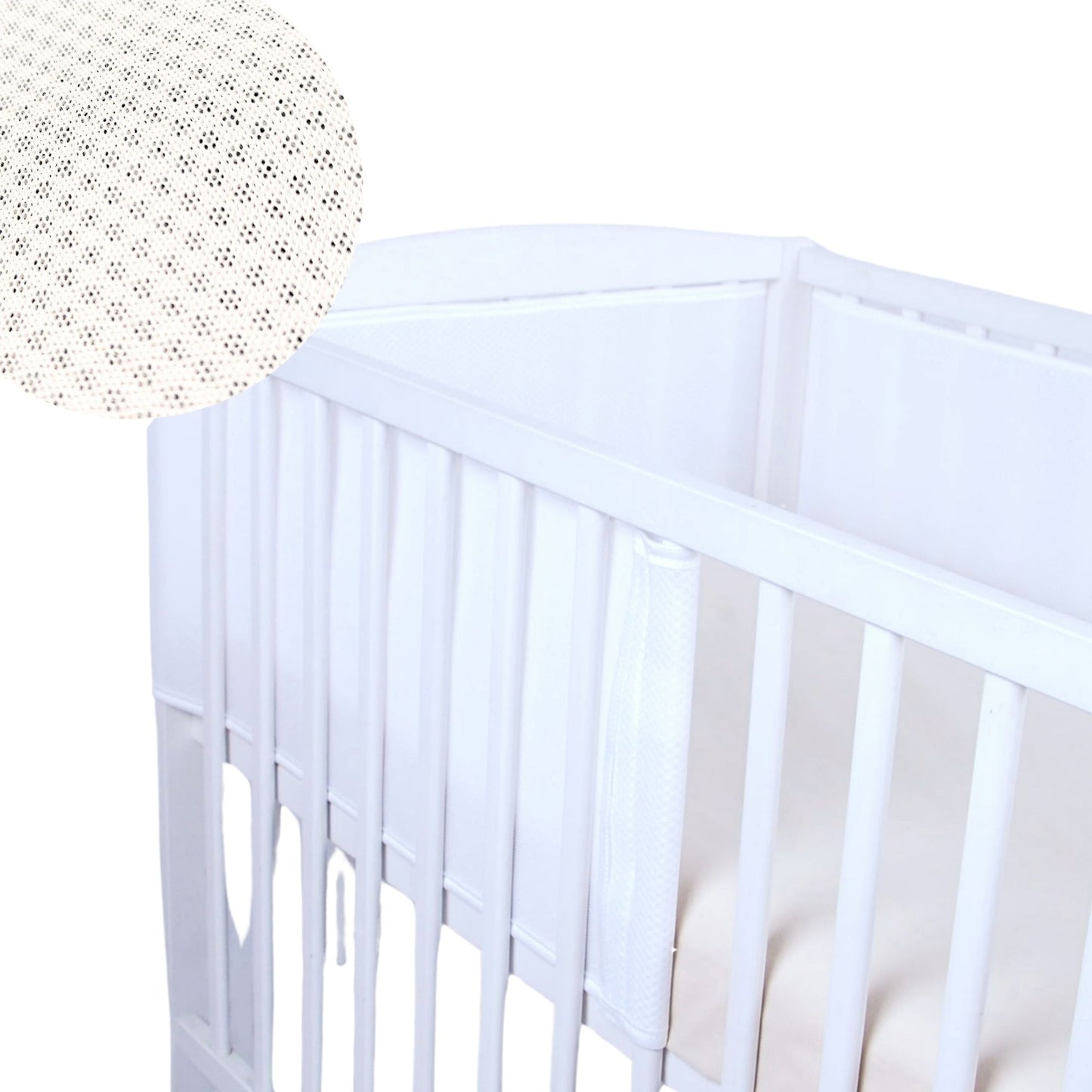 BabyLux Nestchen AIR Babybett Bettumrandung Umrandung 3D 150cm 180cm 210cm WEIß