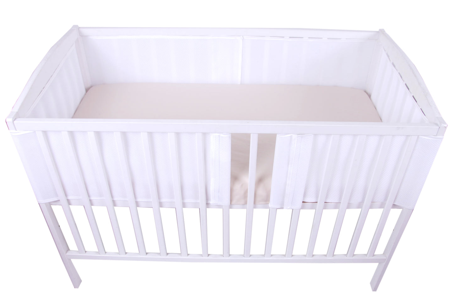 BabyLux Nestchen AIR Babybett Bettumrandung Umrandung 3D 150cm 180cm 210cm WEIß