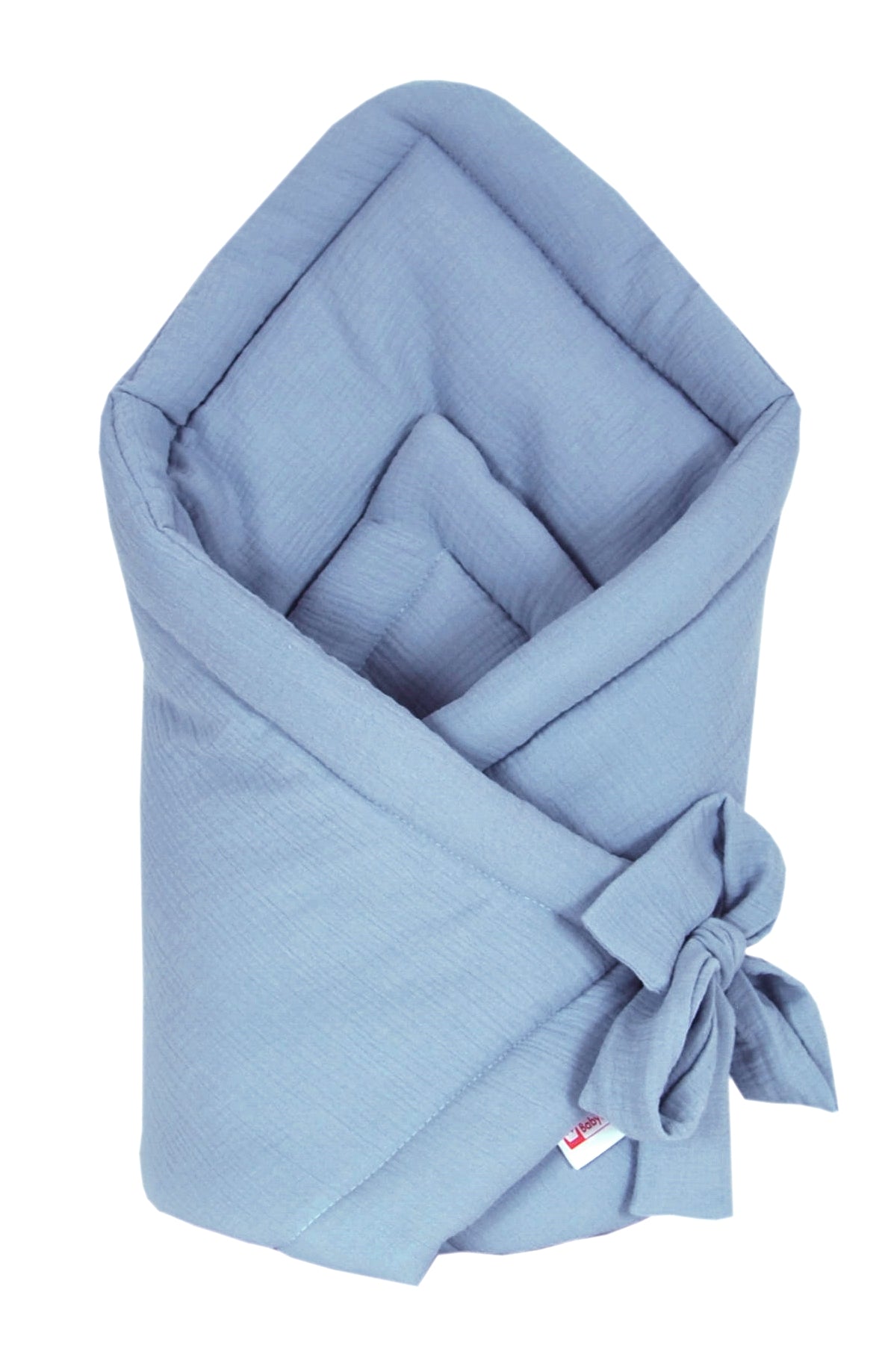 BABYLUX Einschlagdecke Musselin BABYHÖRNCHEN 75 x 75 cm Baby Neugeborene Jeans
