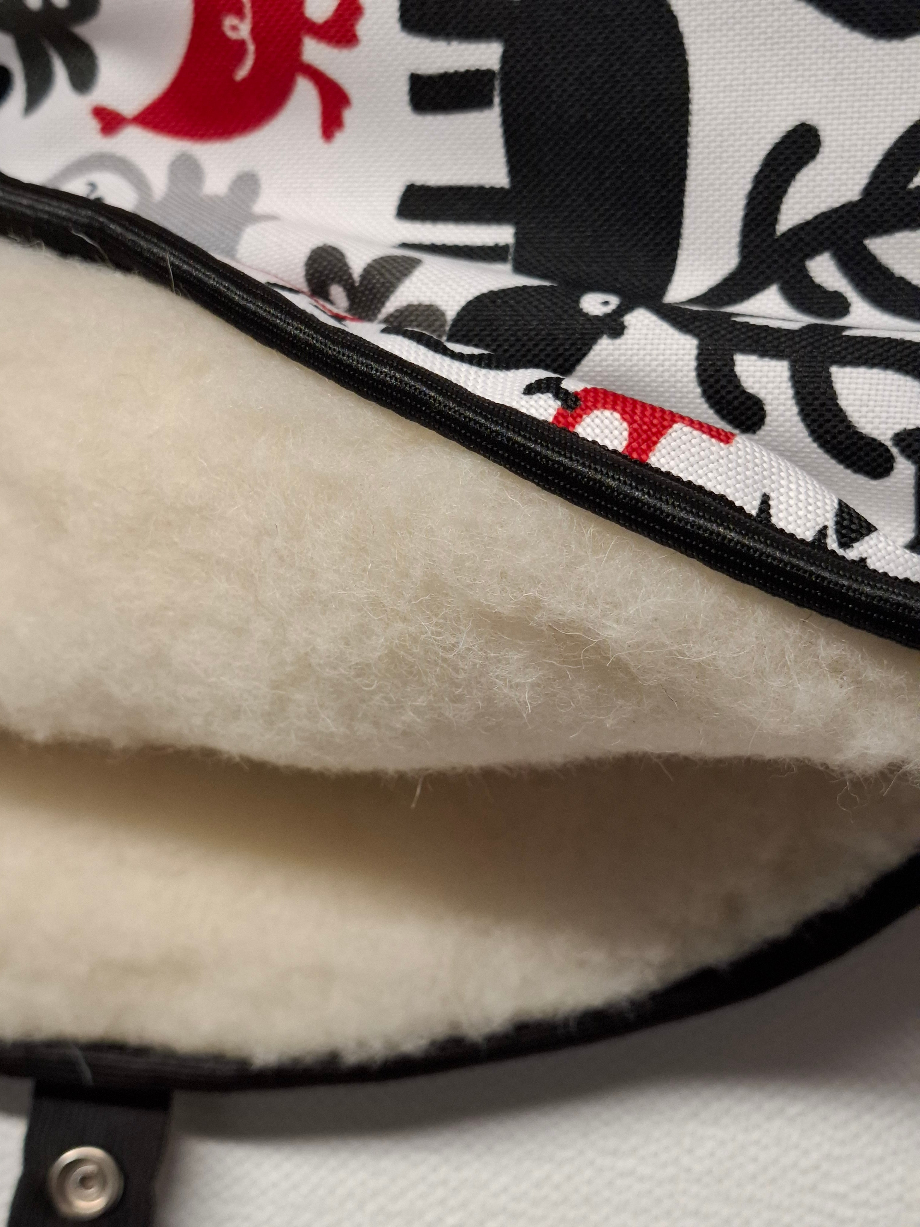 SALE! BabyLux Handmuff für Kinderwagen / Buggy Weiß Tiere S8