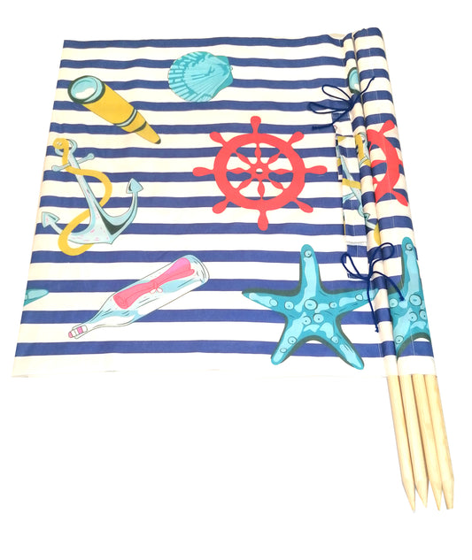 WINDSCHUTZ 8m für Strand Garten Meer SICHTSCHUTZ Camping Blickschutz 23. Maritime