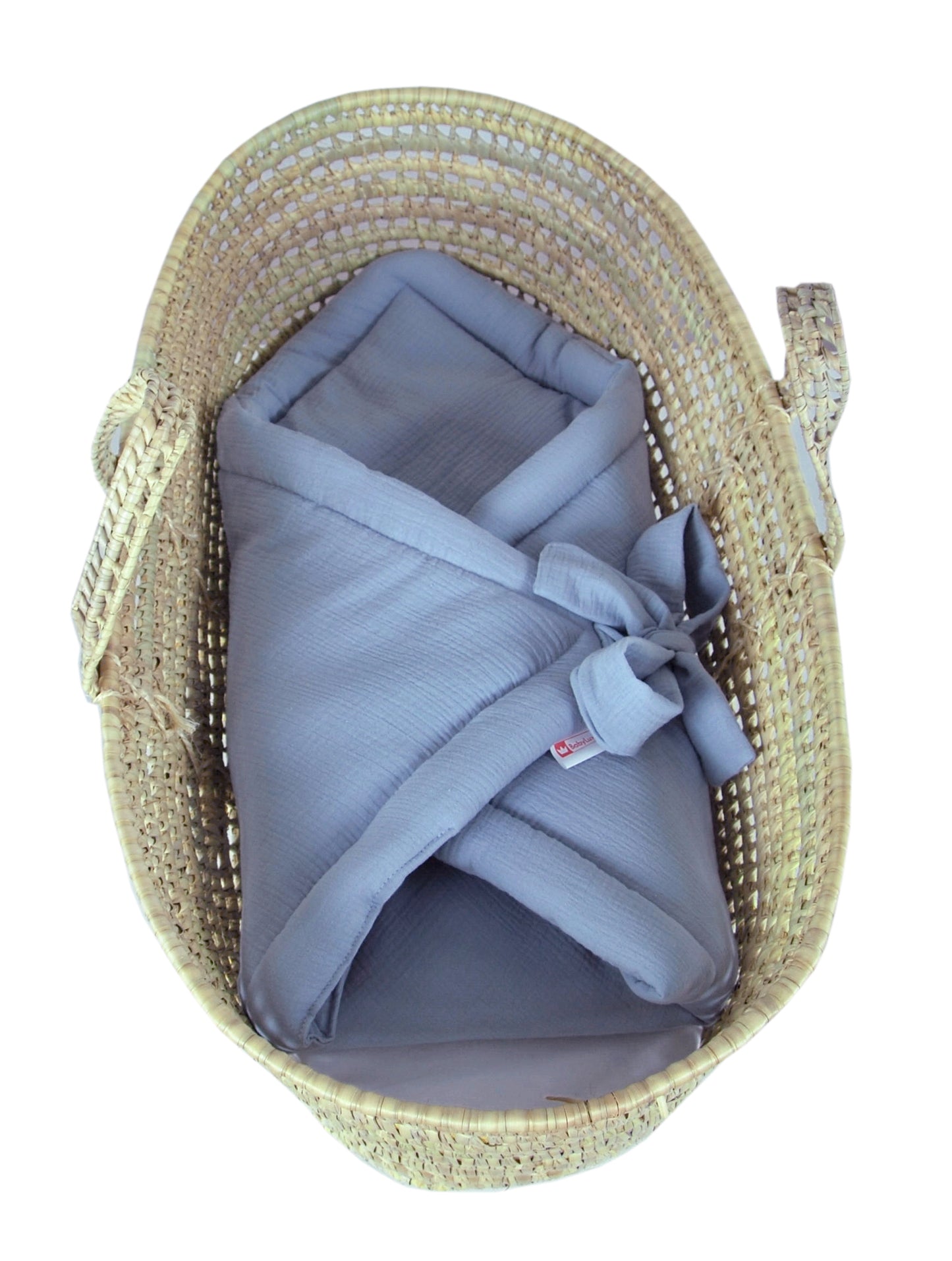 BABYLUX Einschlagdecke Musselin BABYHÖRNCHEN 75 x 75 cm Baby Neugeborene Jeans