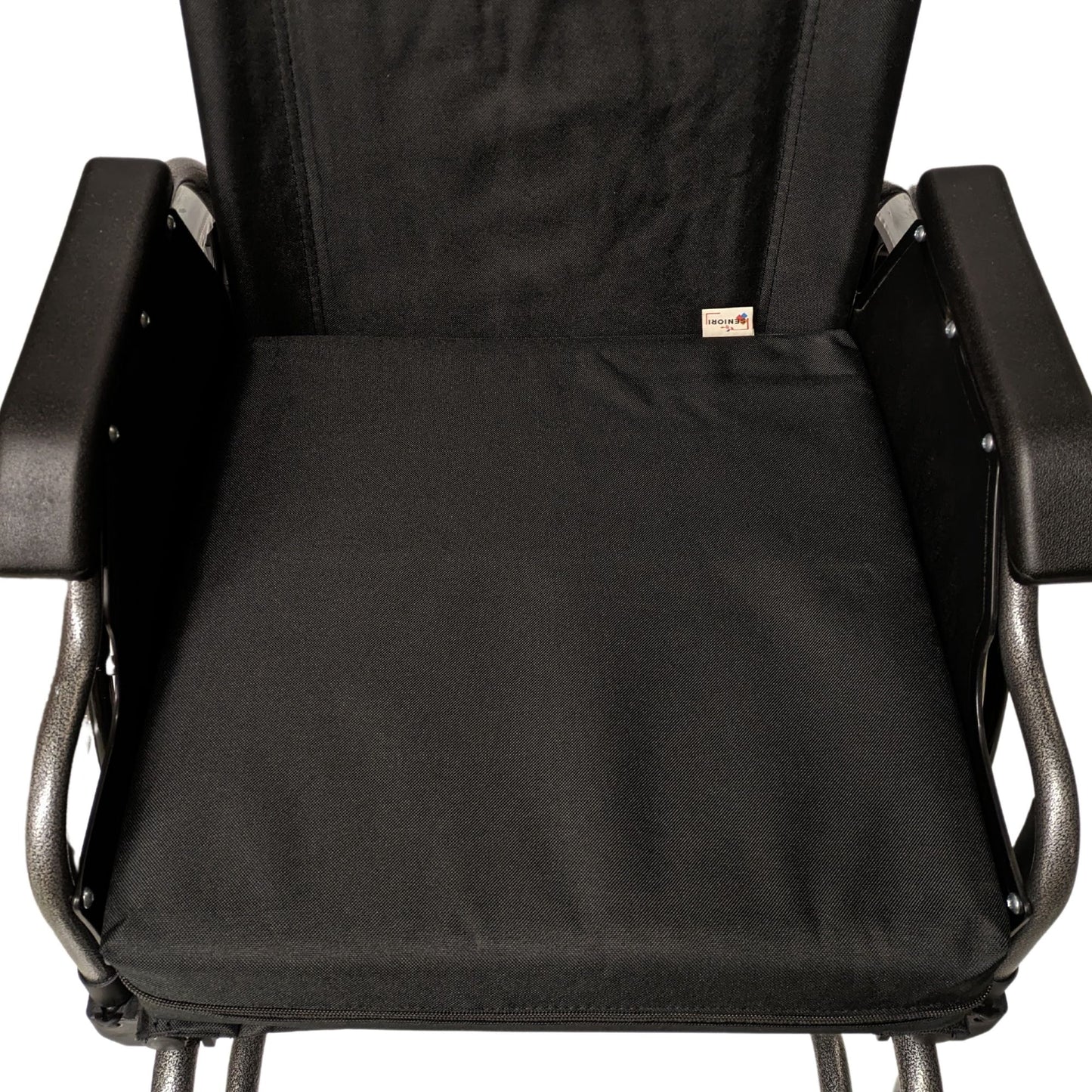 SENIORI Rollstuhlkissen Sitzkissen für Rollstuhl Sitzerhöhungv 42 x 42 x 8 cm Antidekubitus Kissen mit doppelter Schaumstoffschicht (2K. Schwarz)