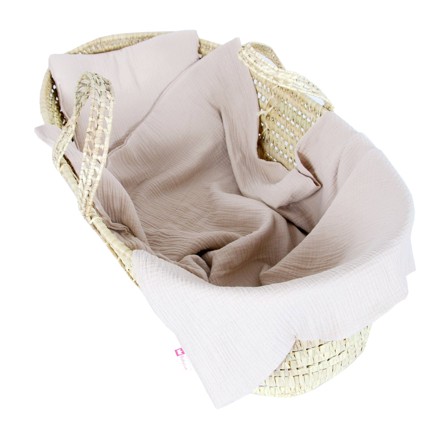 BabyLux Musselin Decke 75 x 100 cm + Kissen für Kinderwagen Wiege Babybett KM3 - Beige