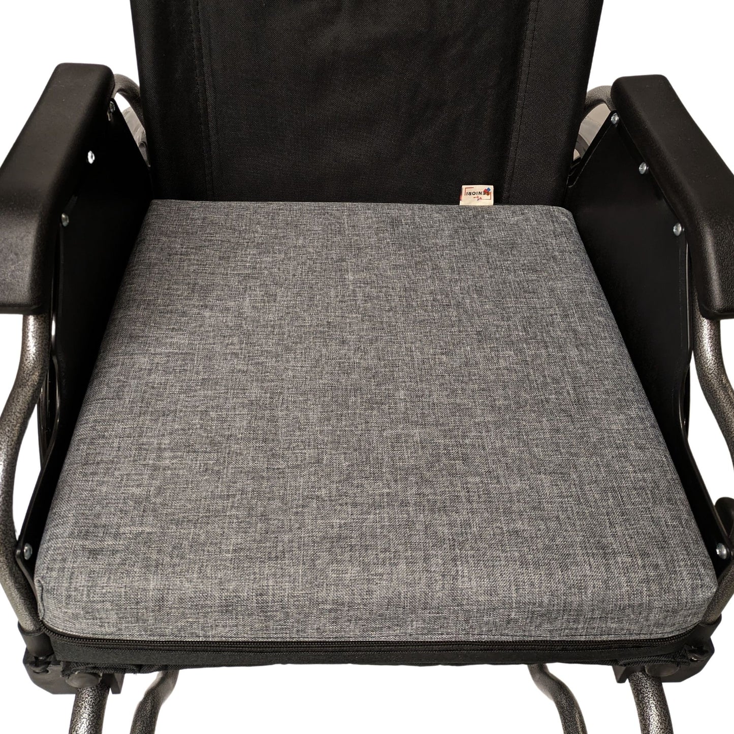 SENIORI Rollstuhlkissen Sitzkissen für Rollstuhl Sitzerhöhungv 42 x 42 x 8 cm Antidekubitus Kissen mit doppelter Schaumstoffschicht (3K. Grau)