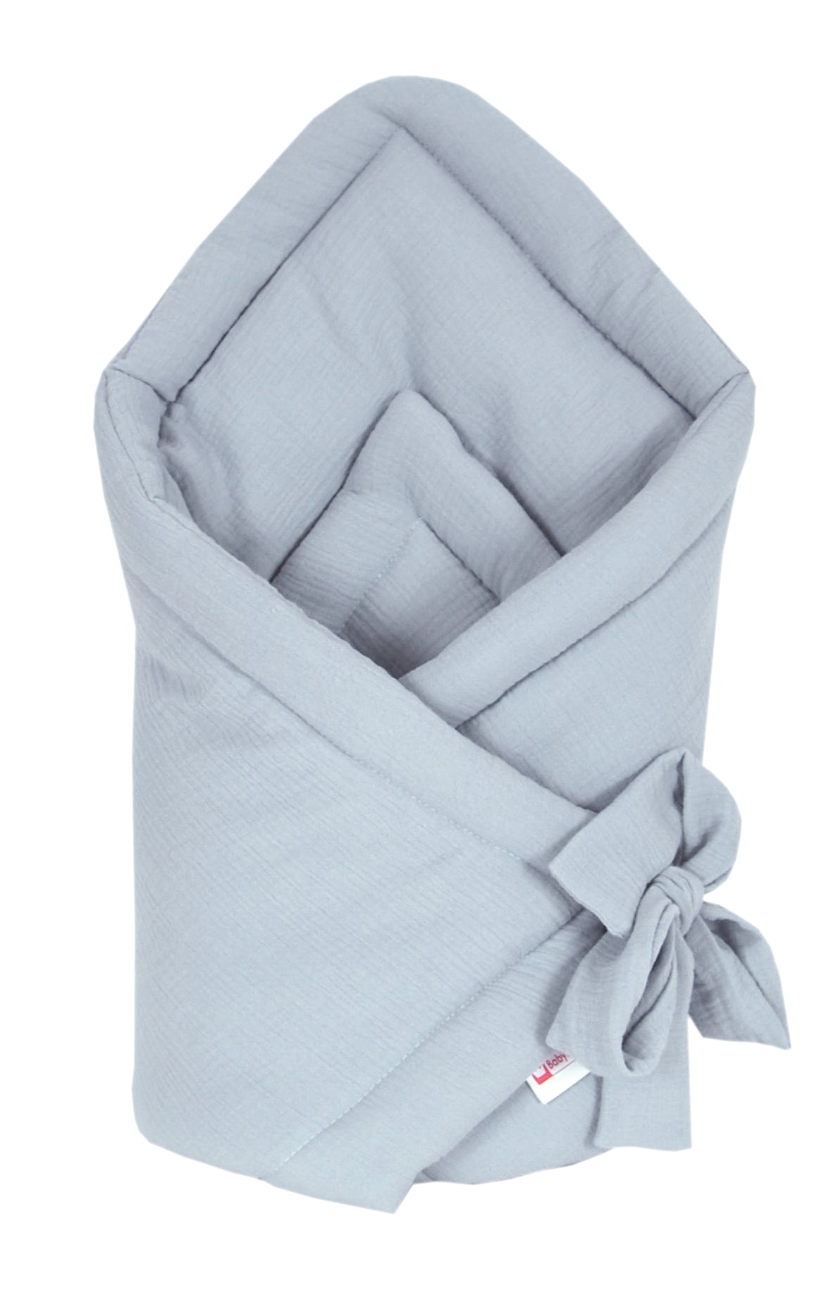 BABYLUX Einschlagdecke Musselin BABYHÖRNCHEN 75 x 75 cm Baby Neugeborene Silver