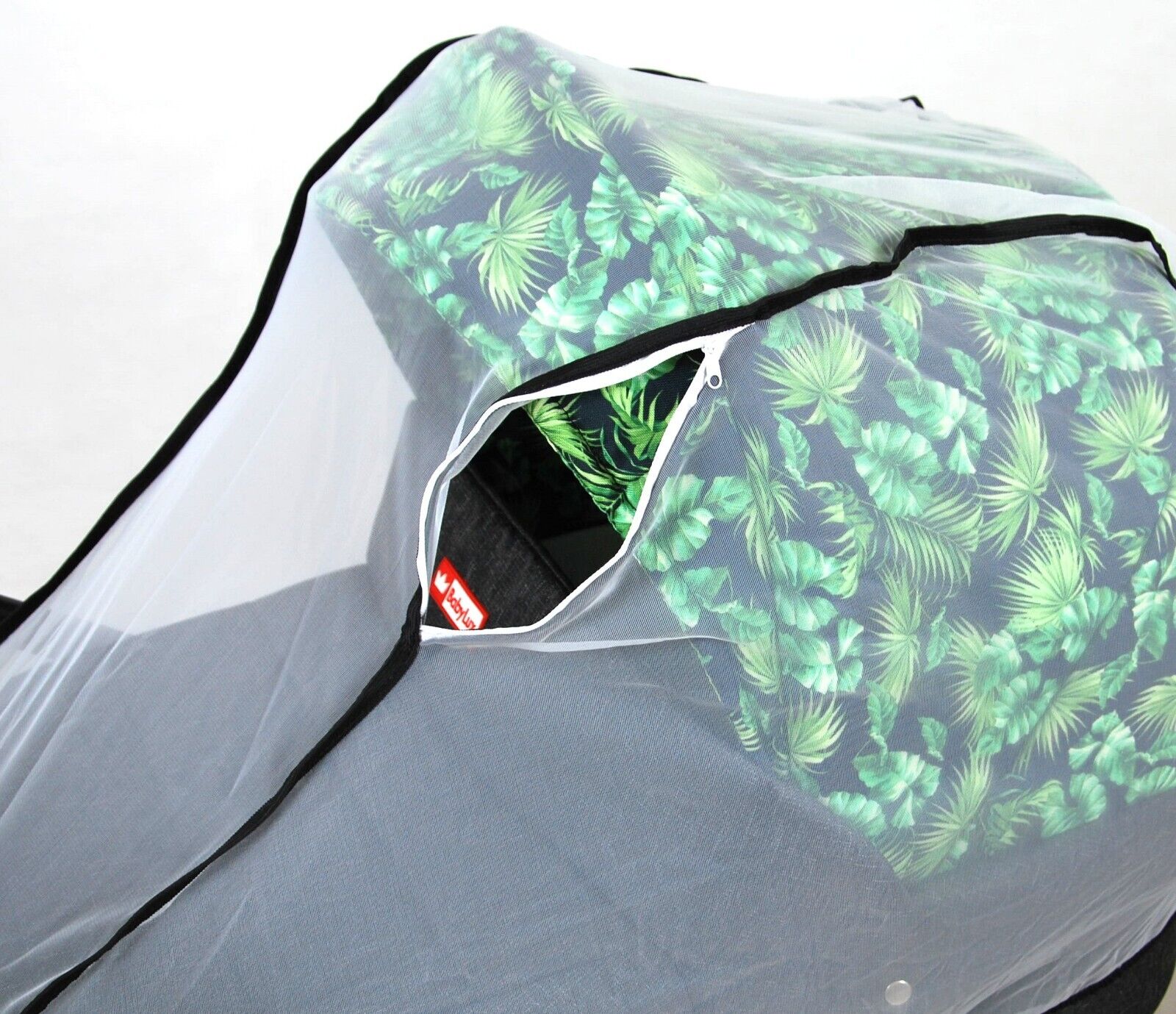 BABYLUX Moskitonetz Fliegennetz Weiß für Kinderwagen Groß mit  Reißverschluss Z5