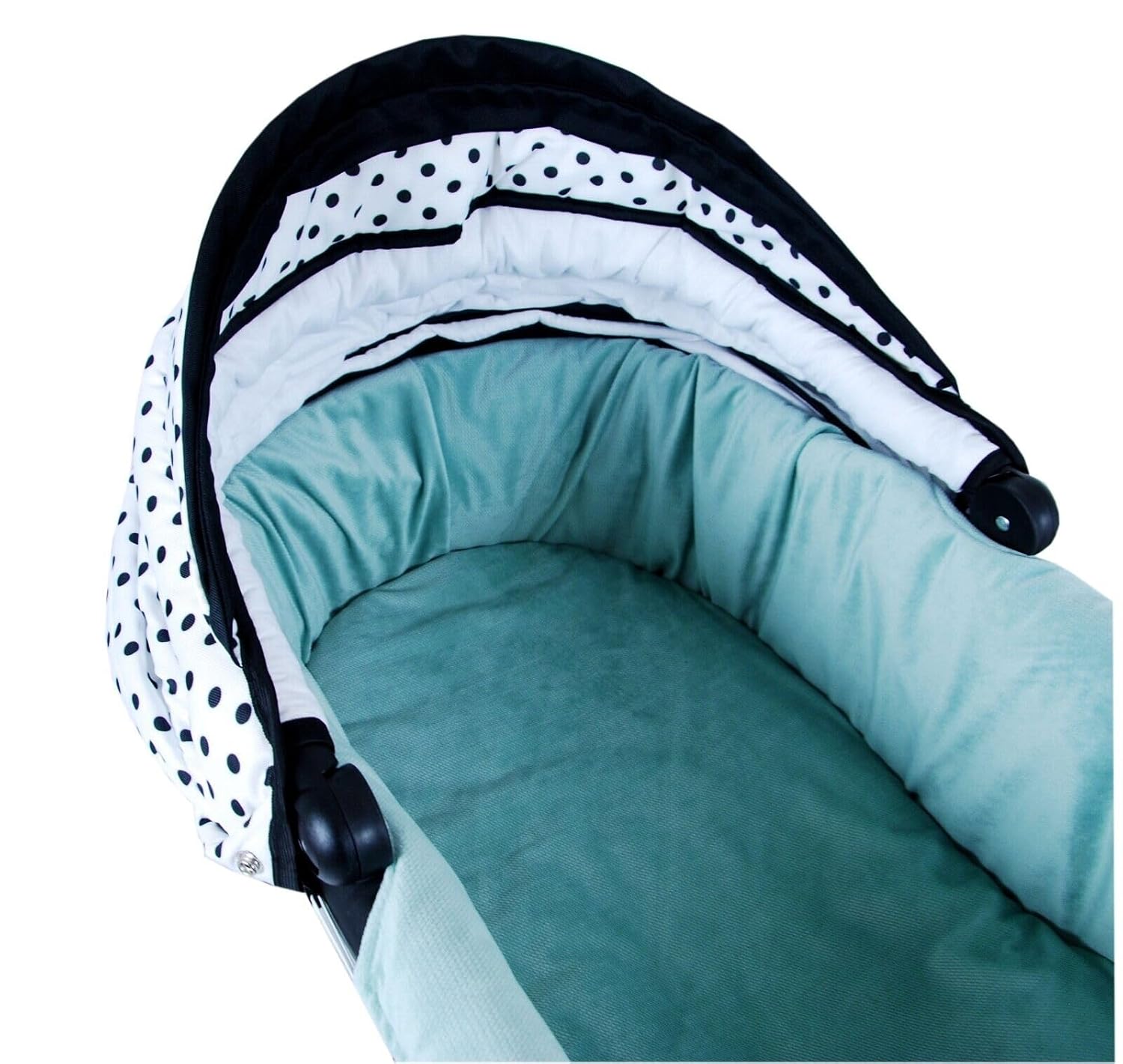 BABYLUX Nestchen für Kinderwagen BABYWANNE Matratze 2Tlg Set W105 Velvet Türkis
