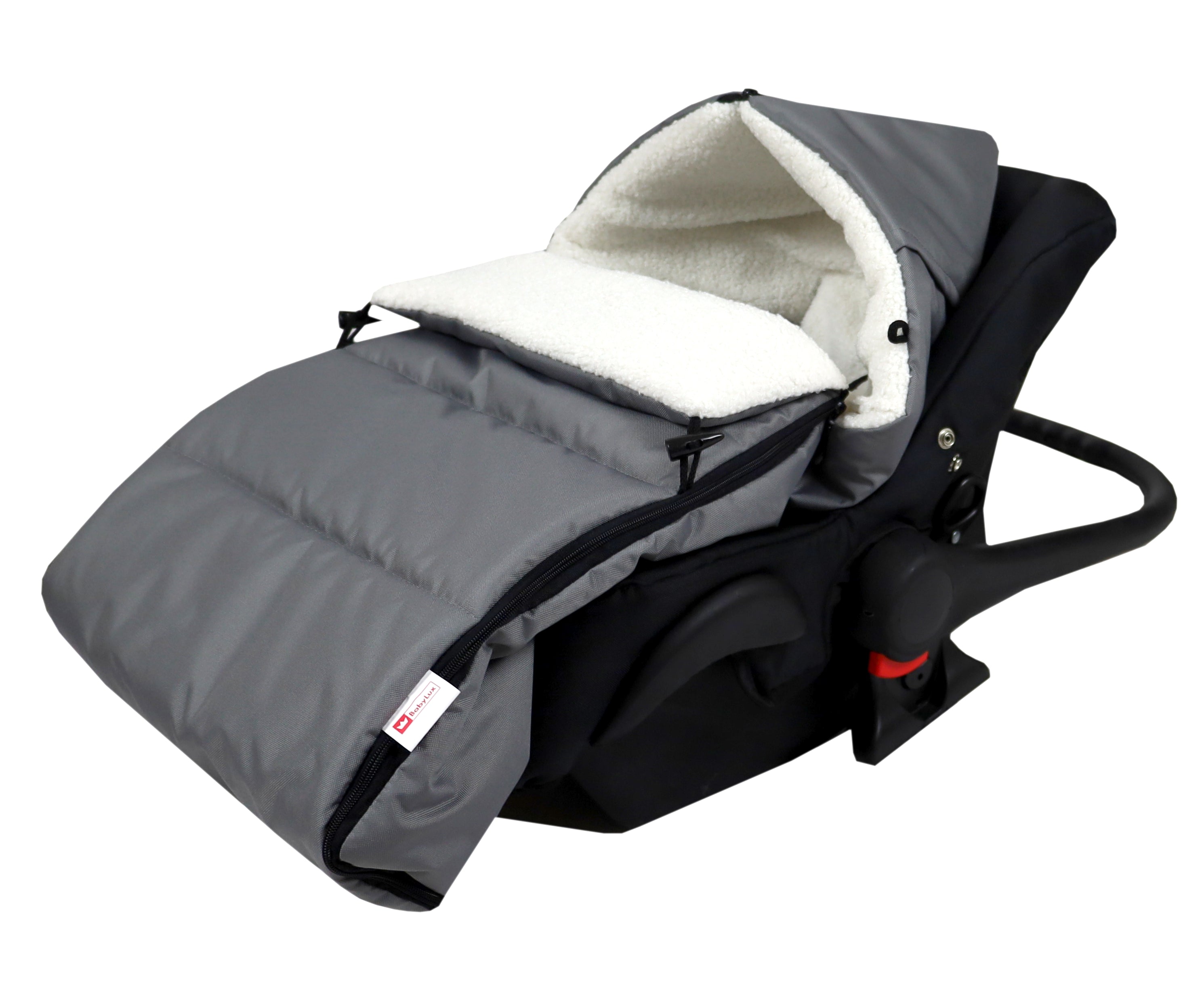 babyschale schlafsack BABYLUX Bouclé Fußsack Kinderwagen 90cm Winter Schlafsack für Buggy, B – babylux24