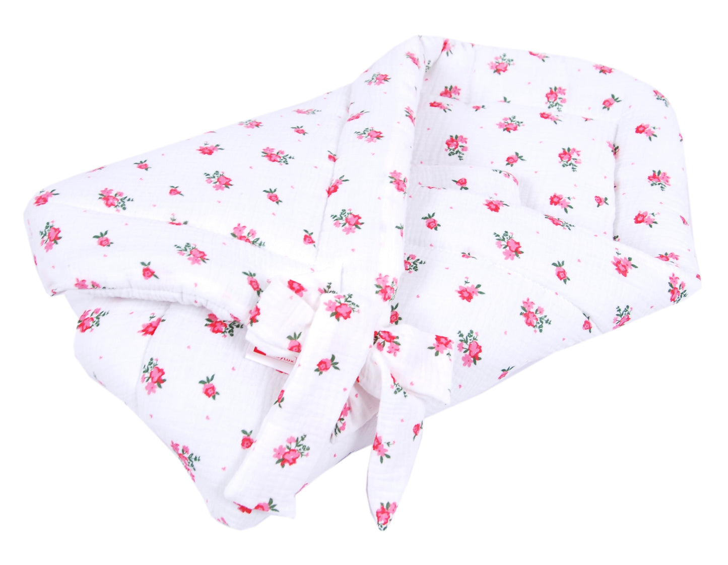BABYLUX Einschlagdecke Musselin BABYHÖRNCHEN 75 x 75 cm Baby Neugeborene D2 Röschen